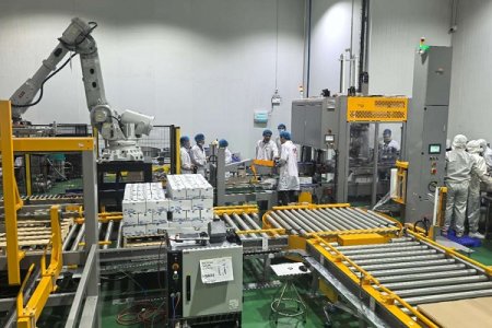 青島艾訊在越南某大型食品企業(yè)自動包裝線項(xiàng)目竣工